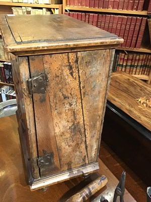 Lot 90 - A late 17th century oak table top cabinet of...