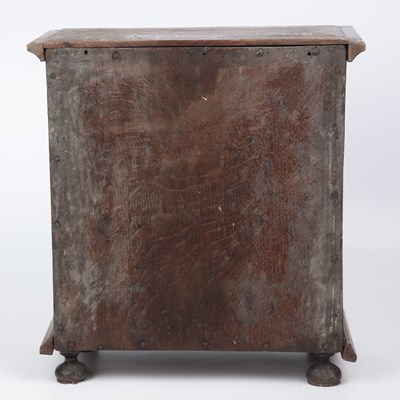 Lot 90 - A late 17th century oak table top cabinet of...