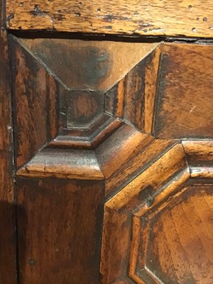Lot 90 - A late 17th century oak table top cabinet of...
