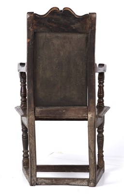 Lot 93 - A 17th century English oak wainscot chair 69cm...