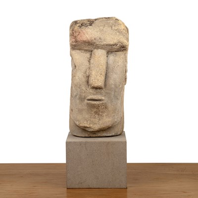 Lot 394 - Celtic iron-age style limestone, approximately...
