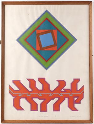 Lot 166 - L A Colaluca (20th Century) 'Red/Blue Discord',...