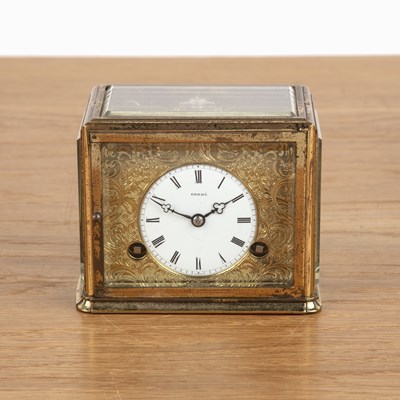 Lot 29 - Grohe of Paris carriage clock of unusual squat...