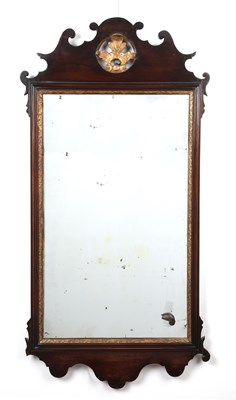 Lot 72 - Mahogany fret mirror George III, 112cm 57cm