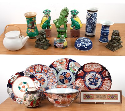 Lot 412 - Collection of porcelain Chinese and Japanese,...