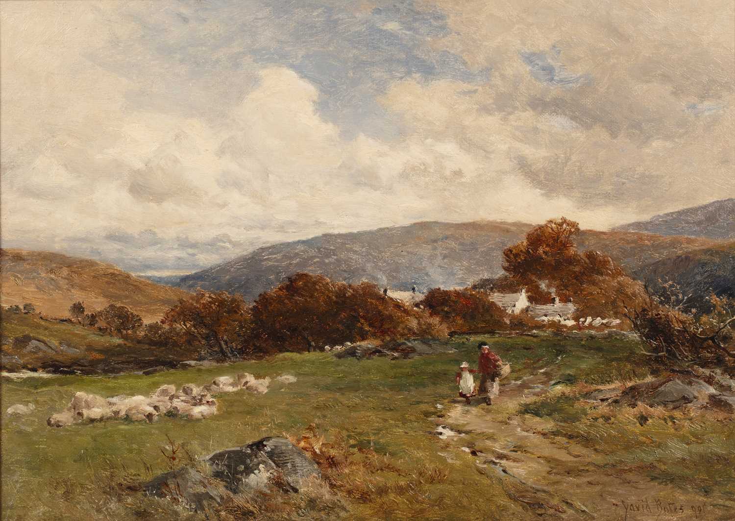 Lot 181 - David Bates (English, 1840-1921) 'Rural...