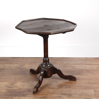 Lot 41 - Oak octagonal tripod table 18th Century, on a...