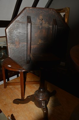 Lot 41 - Oak octagonal tripod table 18th Century, on a...