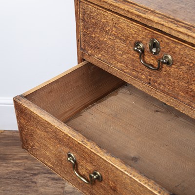 Lot 32 - Oak chest of drawers 19th Century, with brass...