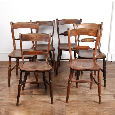 Lot 47 - Harlequin set of six Oxford ash and elm...