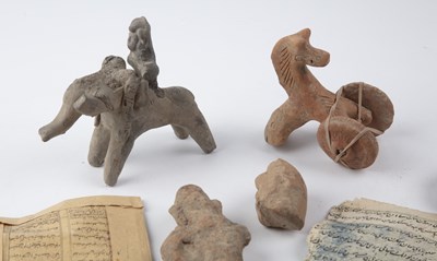 Lot 418 - Antique Indian artifacts to include a...