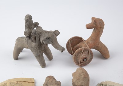 Lot 418 - Antique Indian artifacts to include a...