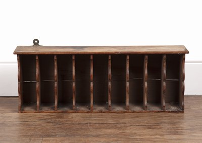 Lot 60 - Pine plate rack or set of shelves with...