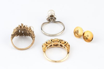 Lot 87 - An opal and diamond half hoop ring, the...
