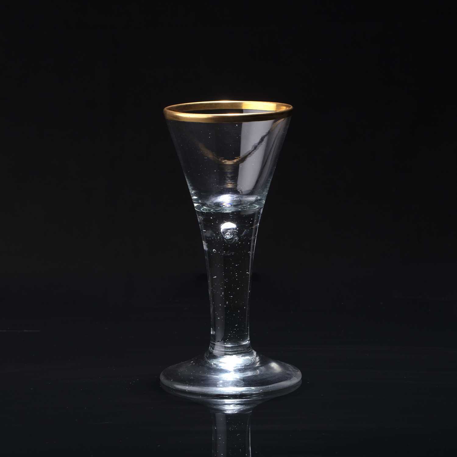 Lot 352 - Lauenstein glass goblet with gilded rim German,...