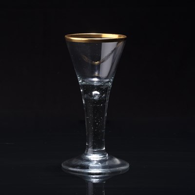 Lot 352 - Lauenstein glass goblet with gilded rim German,...