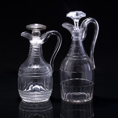 Lot 362 - Two cut glass claret jugs 19th Century the...