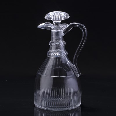 Lot 364 - Cut glass claret jug circa 1800, with fluted...