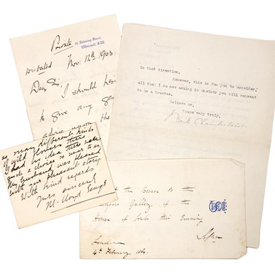 Lot 706 - Autographed Correspondence: Political-Neville...