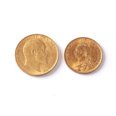 Lot 359 - An Edwardian gold sovereign dated 1919...