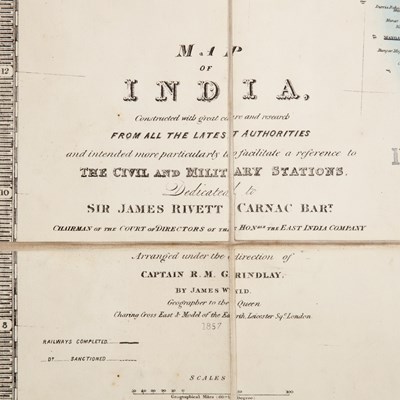 Lot 712 - Wyld (James) 'Map of India constructed with...