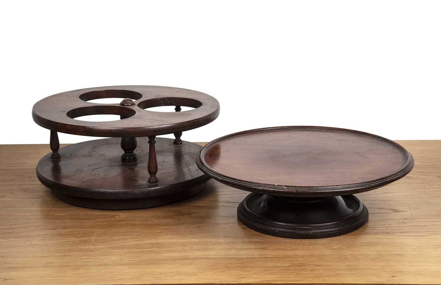 Lot 1 - Mahogany Lazy Susan 35cm diameter and a 19th...