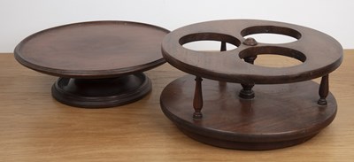 Lot 1 - Mahogany Lazy Susan 35cm diameter and a 19th...