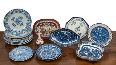 Lot 402 - A group of various 18th century and later pottery and porcelain