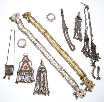 Lot 425 - A collection of antique Bedouin adornments...