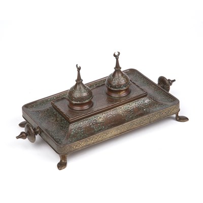 Lot 424 - A 19th century French Ink stand with Islamic...