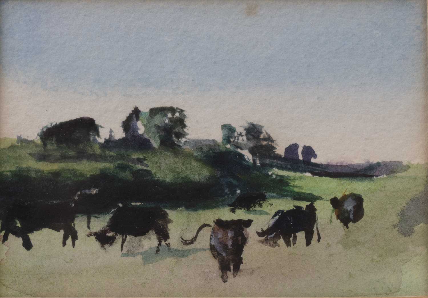 Lot 192 - Howard Morgan (b.1949) 'Cattle field',...