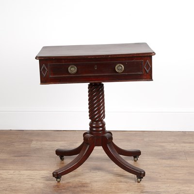 Lot 80 - Yew-wood occasional table 19th Century, fitted...