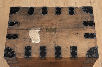 Lot 376 - A 19th century iron-bound oak chest