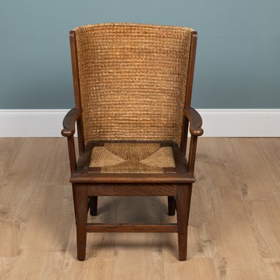 Lot 170 - A 20th century oak-framed Orkney chair