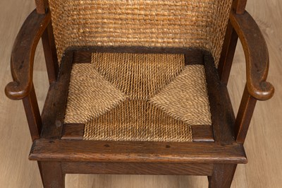 Lot 170 - A 20th century oak-framed Orkney chair
