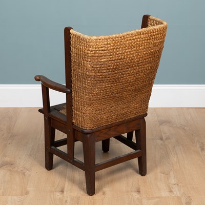 Lot 170 - A 20th century oak-framed Orkney chair