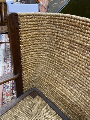 Lot 170 - A 20th century oak-framed Orkney chair