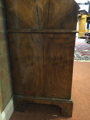 Lot 82 - An 18th century walnut bureau bookcase of...