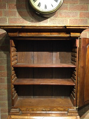 Lot 82 - An 18th century walnut bureau bookcase of...