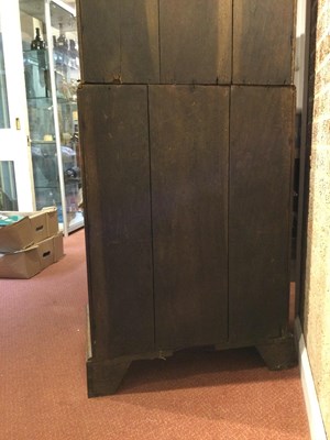 Lot 82 - An 18th century walnut bureau bookcase of...