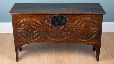 Lot 299 - A six-plank coffer