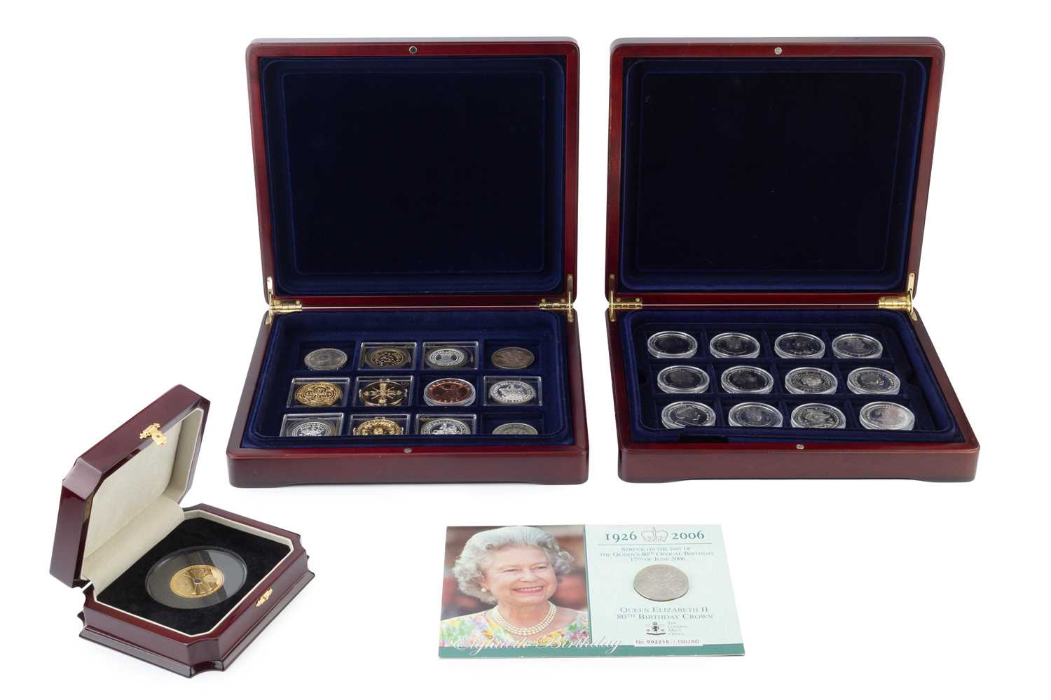 Lot 443 - A collection of twenty silver proof crowns,...