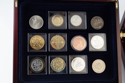 Lot 443 - A collection of twenty silver proof crowns,...