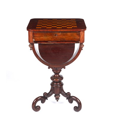 Lot 71 - A Victorian mahogany and satinwood inlaid...