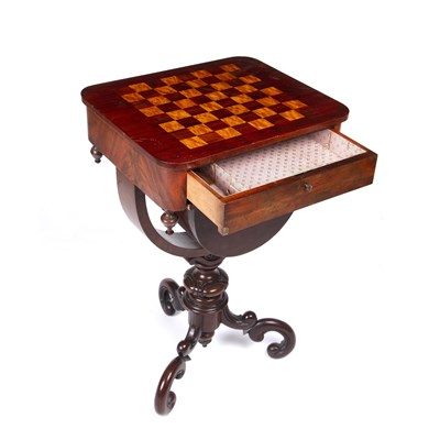 Lot 71 - A Victorian mahogany and satinwood inlaid...