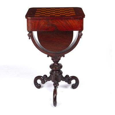 Lot 71 - A Victorian mahogany and satinwood inlaid...