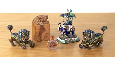 Lot 163 - Group of small pieces Chinese and Indian...
