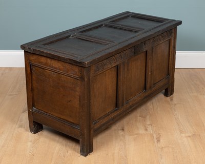 Lot 1140 - A 17th/18th century oak coffer