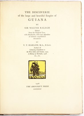 Lot 745 - (Walter Raleigh) Harlow V.T. 'Discoverie of...