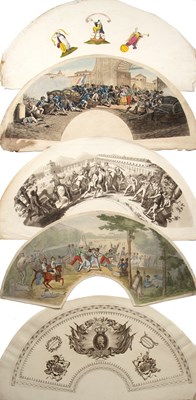 Lot 750 - A group of five Peninsular War Fan Papers,...